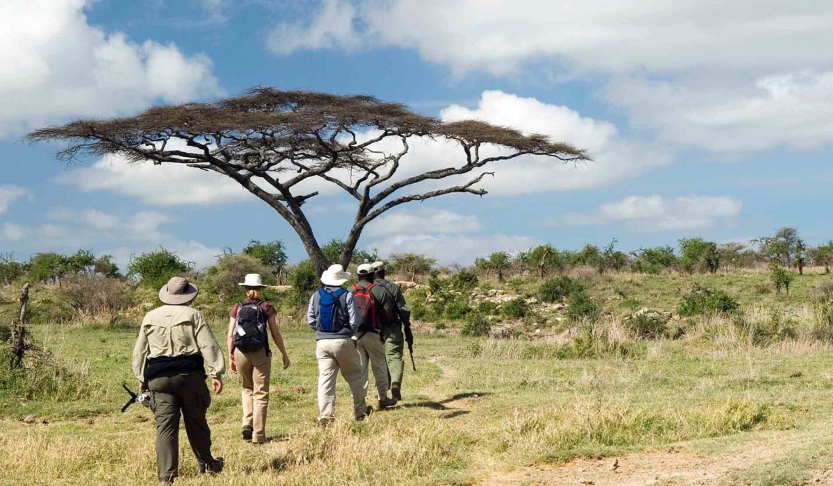 walking safari in crater 